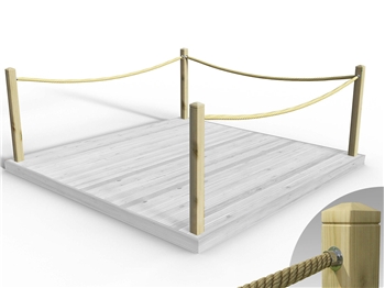 Rope Handrail Kit 3000mm (Three Side) 