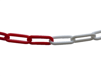 Red and White Plastic Chain 6mm