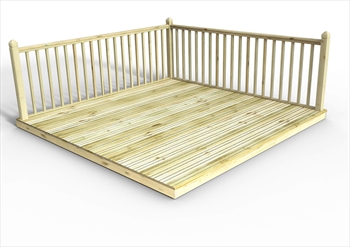 Anti Slip Standard Decking Kit 3.0m x 3.0m (with Handrails)