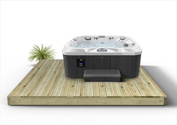 Standard Redwood 120mm Hot Tub Deck Kit 3.0m x 3.0m (No Handrails)