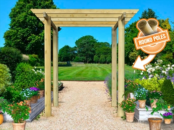 Bella Walkway Pergola - Scrolled Rafters (W 2400mm x D 2400mm)
