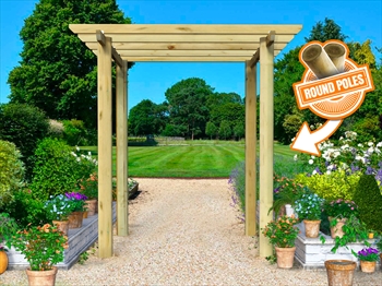 Bella Walkway Pergola - Angled Rafters (W 2400mm x D 2400mm)