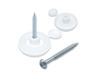 White 10mm Polycarbonate Super Fixing Buttons (Pack of 10)