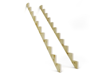 11 Step Glulam Timber Stringer - Pair Of