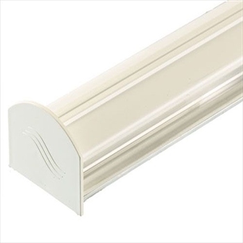 White 3m Corotherm Glazing Bar With Endcap (For 10mm, 16mm, 25mm Polycarbonate)