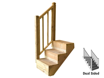 3 Step Stair Handrail Kit (Dual Sided)