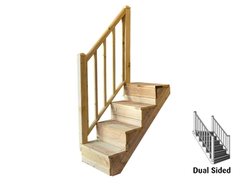 4 Step Stair Handrail Kit (Dual Sided)