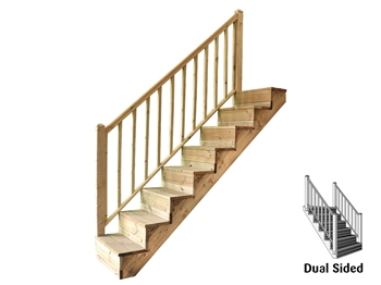 8 Step Stair Handrail Kit (Dual Sided)