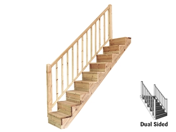 9 Step Stair Handrail Kit (Dual Sided)