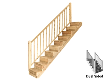 10 Step Stair Handrail Kit (Dual Sided)