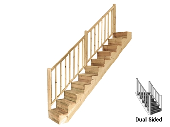 11 Step Stair Handrail Kit (Dual Sided)