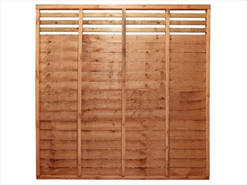 Lattice Top Overlap Fence Panel (6ft x 6ft)