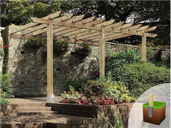 Heavy Duty Lean To / CarPort Pergola (W 4200mm x L 4800mm)