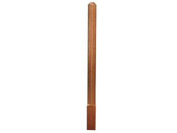 Balau Hardwood Chamfered Top Newel (90mm x 90mm) 1500mm
