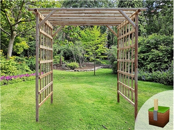 Rustic Rose Pergola Walkway Full Sides (W 2250mm x H 2250mm)