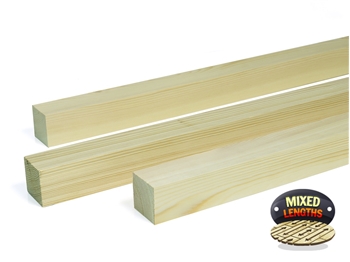 Green - Treated Planed Square Edge Timber (50mm x 50mm) Random Lengths