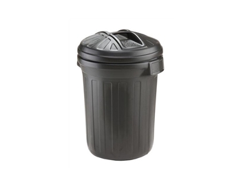 Refuse Bin Secure Push On Lid 80L - Black