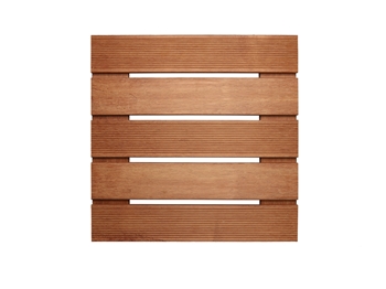 Smooth/Ribbed Balau Hardwood Decking Tile (500mm x 500mm)
