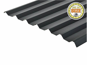 Plastisol Coated Anthracite 0.5mm Box Profile Sheet (Exact Cut)