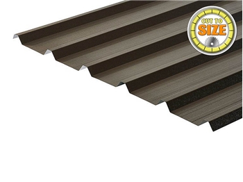 Polyester Coated Vandyke Brown Box Profile Sheet 0.7mm (Exact Cut)