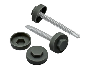 Anthracite Tech Bolt Caps 16mm (Pack of 100)