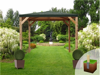 Classico Gazebo Green Roof (2400mm x 2400mm)