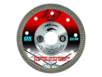 OX Pro 2cm Porcelain Cutting Blade - 115/22.23mm (4.5 inch)