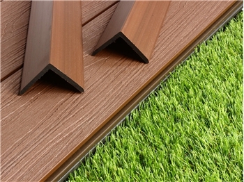 **To Clear** Pecan Brown - Evergrain Dual Sided Composite Edging Trim (55mm x 55mm - 1.195m)