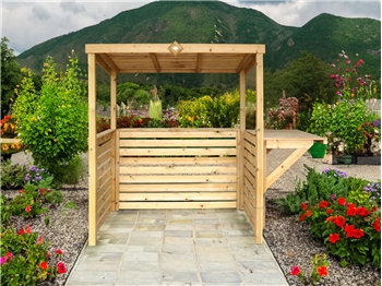Outdoor Garden Shelter With Foldout Worktop