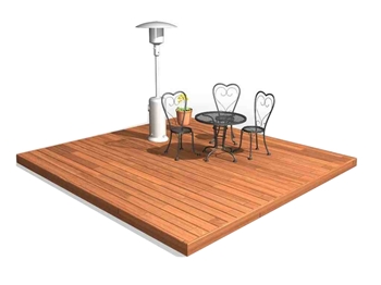 Hardwood Balau Decking Kits 90mm x 19mm (No Handrails)