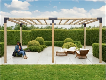 ModBlox™ Extra Wide Pergola Inc Rafters