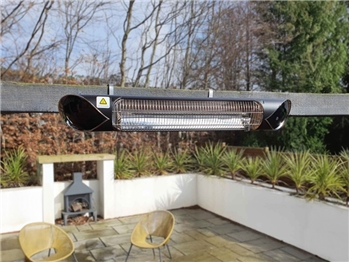 Patio Heater Ecostrad Star 2kw IP55 Outdoor Infrared Heater (Thermaglo) Black