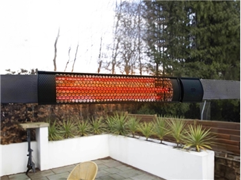 Patio Heater Ecostrad XD-Y 2kw IP65 Outdoor Infrared Heater (Sunglo) Black