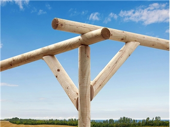 Round Pole Corner Brace Pack of 4 (60mm x 470mm)