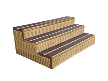 Charcoal & Red WalkSure Anti Slip DeckStep Hot Tub Steps (1190mm Span)