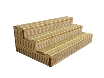 Green & Buff WalkSure Anti Slip DeckStep Hot Tub Steps (1190mm Span)