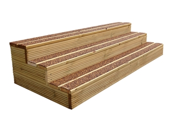 Buff & Brown WalkSure Anti Slip DeckStep Hot Tub Steps (1790mm Span)