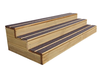 Charcoal & Red WalkSure Anti Slip DeckStep Hot Tub Steps (1790mm Span)