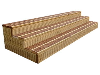 Buff & Brown WalkSure Anti Slip DeckStep Hot Tub Steps (2400mm Span)