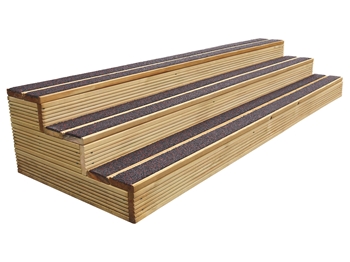 Charcoal & Red WalkSure Anti Slip DeckStep Hot Tub Steps (2400mm Span)