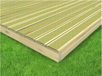Green & Buff Walksure Anti Slip Decking Kit 3.6m x 3.6m (No Handrails)