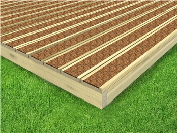 Buff & Brown Walksure Anti Slip Decking Kit 3.6m x 3.6m (No Handrails)
