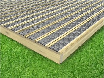 Charcoal & Ash Walksure Anti Slip Decking Kit 3.6m x 3.6m (No Handrails)