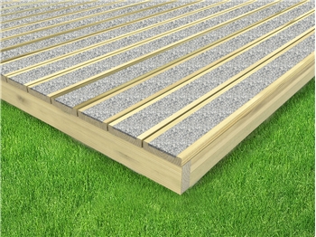 Pale Grey & Slate Walksure Anti Slip Decking Kit 3.6m x 3.6m (No Handrails)