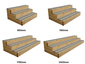 Charcoal & Ash WalkSure Anti Slip DeckStep Hot Tub Steps