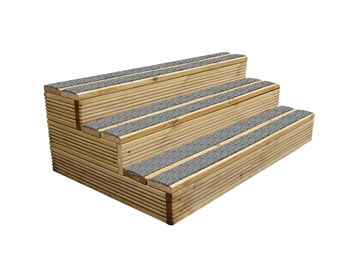 Charcoal & Ash WalkSure Anti Slip DeckStep Hot Tub Steps (1190mm Span)