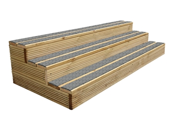 Charcoal & Ash WalkSure Anti Slip DeckStep Hot Tub Steps (1790mm Span)