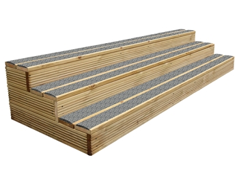 Charcoal & Ash WalkSure Anti Slip DeckStep Hot Tub Steps (2400mm Span)