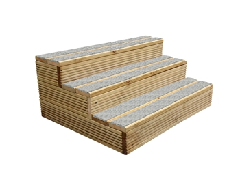 Pale Grey & Slate WalkSure Anti Slip DeckStep Hot Tub Steps (890mm Span)