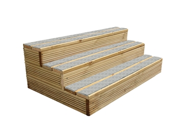 Pale Grey & Slate WalkSure Anti Slip DeckStep Hot Tub Steps (1190mm Span)
